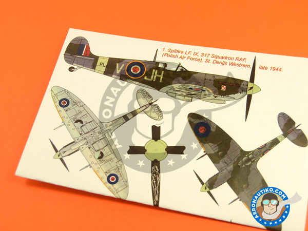 Image 3: Supermarine Spitfire Mk IX | Masks in 1/48 scale manufactured by Montex Mask (ref. K48218)