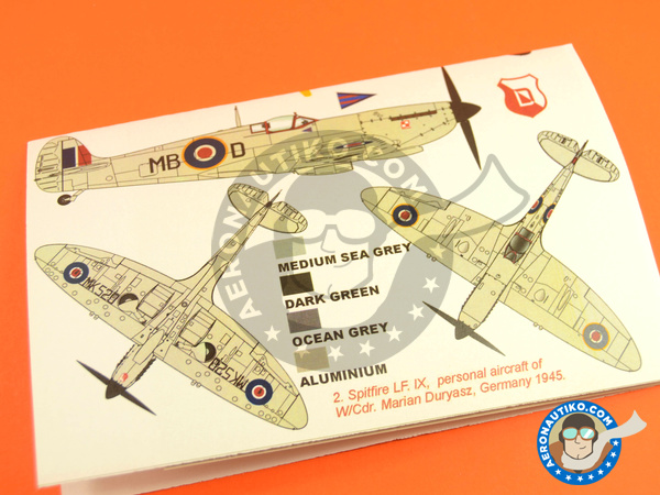 Image 4: Supermarine Spitfire Mk IX | Masks in 1/48 scale manufactured by Montex Mask (ref. K48218)