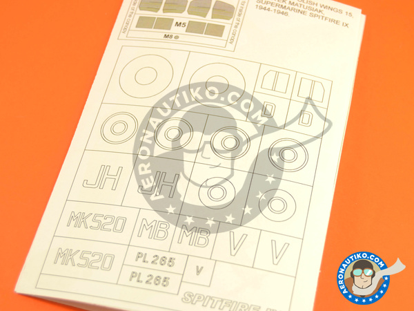 Image 5: Supermarine Spitfire Mk IX | Masks in 1/48 scale manufactured by Montex Mask (ref. K48218)