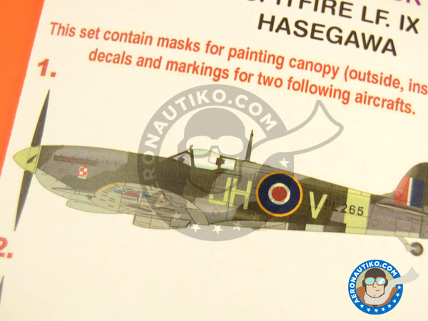 Image 6: Supermarine Spitfire Mk IX | Masks in 1/48 scale manufactured by Montex Mask (ref. K48218)