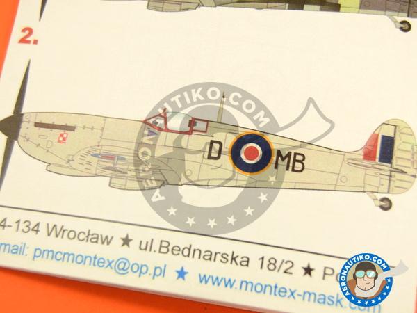 Image 7: Supermarine Spitfire Mk IX | Masks in 1/48 scale manufactured by Montex Mask (ref. K48218)