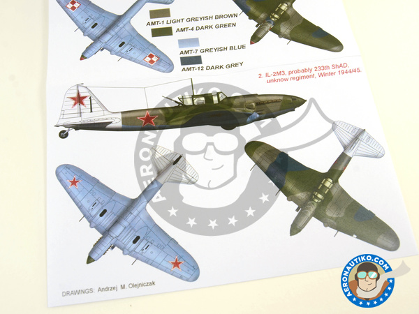 Image 3: Ilyushin IL-2 Shturmovik IL-2M3 | Masks in 1/48 scale manufactured by Montex Mask (ref. K48219)