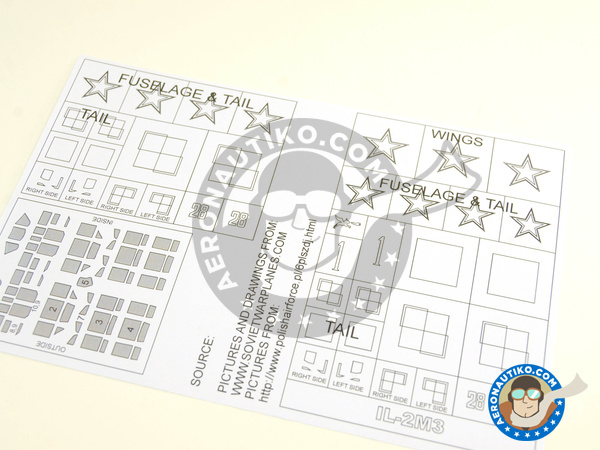 Image 4: Ilyushin IL-2 Shturmovik IL-2M3 | Masks in 1/48 scale manufactured by Montex Mask (ref. K48219)