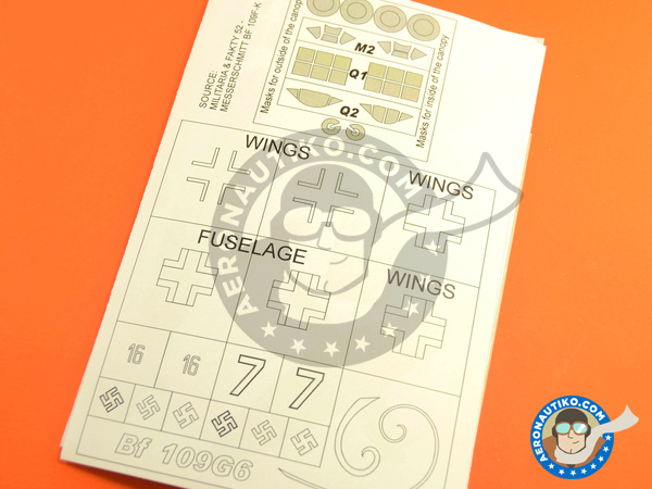 Image 5: Messerschmitt Bf 109 G-6 G-6/R-6 | Masks in 1/48 scale manufactured by Montex Mask (ref. K48223)