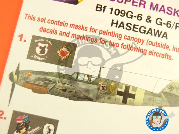Image 6: Messerschmitt Bf 109 G-6 G-6/R-6 | Masks in 1/48 scale manufactured by Montex Mask (ref. K48223)