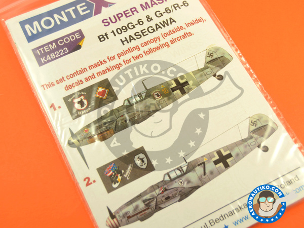 Image 8: Messerschmitt Bf 109 G-6 G-6/R-6 | Masks in 1/48 scale manufactured by Montex Mask (ref. K48223)