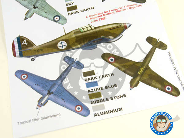 Image 4: Hawker Hurricane Mk I | Masks in 1/48 scale manufactured by Montex Mask (ref. K48224)