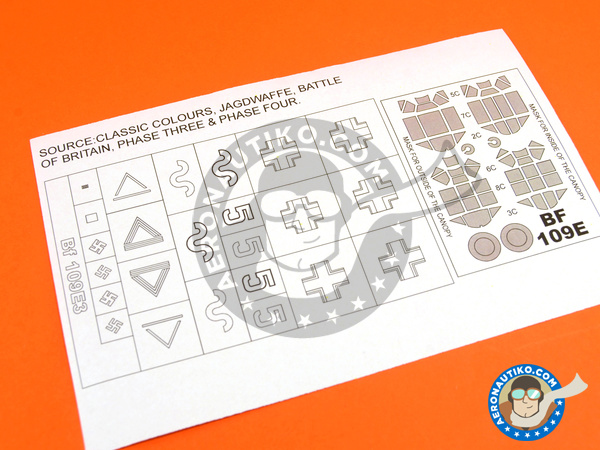 Image 2: Messerschmitt Bf 109 E-3 | Masks in 1/48 scale manufactured by Montex Mask (ref. K48229)