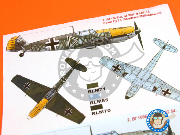 Image 3: Messerschmitt Bf 109 E-3 | Masks in 1/48 scale manufactured by Montex Mask (ref. K48229)