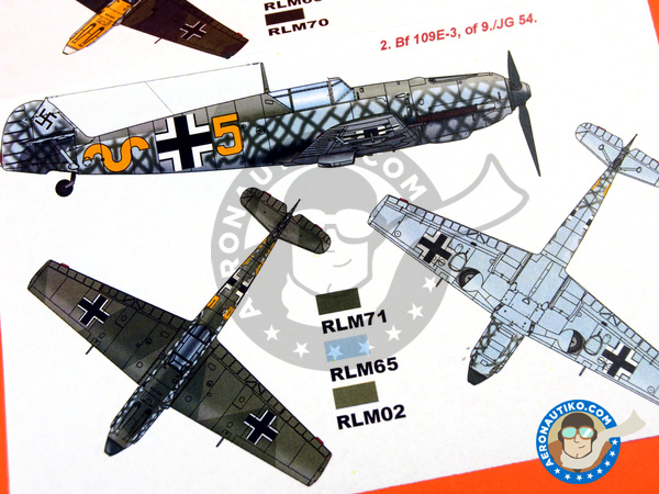 Image 4: Messerschmitt Bf 109 E-3 | Masks in 1/48 scale manufactured by Montex Mask (ref. K48229)