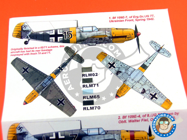 Image 3: Messerschmitt Bf 109 E-4 | Masks in 1/48 scale manufactured by Montex Mask (ref. K48230)