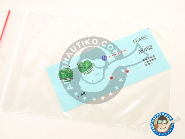 Image 1: Curtiss P-40 Warhawk B Tomahawk | Masks in 1/48 scale manufactured by Montex Mask (ref. K48238)