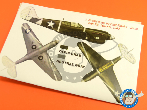 Image 3: Curtiss P-40 Warhawk M | Masks in 1/48 scale manufactured by Montex Mask (ref. K48239)