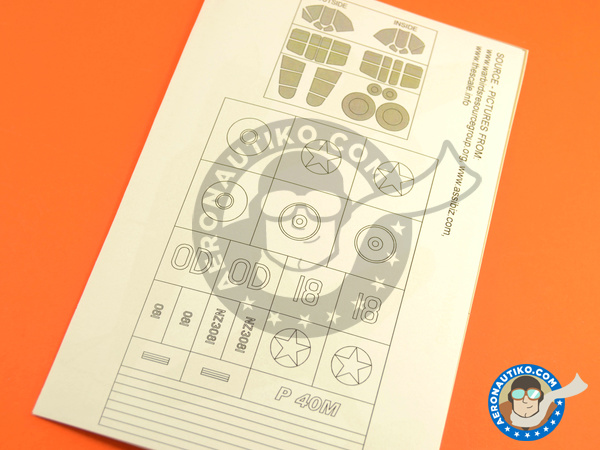 Image 5: Curtiss P-40 Warhawk M | Masks in 1/48 scale manufactured by Montex Mask (ref. K48239)