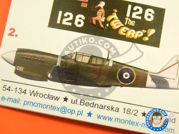 Image 7: Curtiss P-40 Warhawk M | Masks in 1/48 scale manufactured by Montex Mask (ref. K48239)