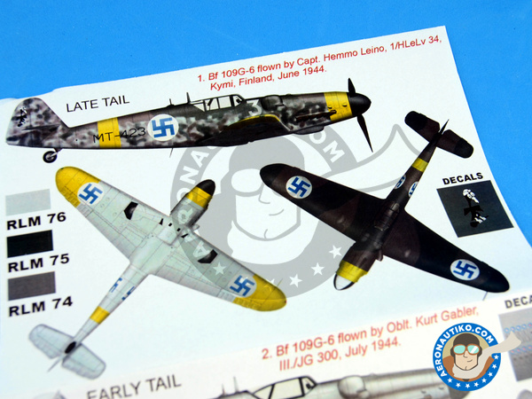 Image 3: Messerschmitt Bf 109 G-6 | Masks in 1/48 scale manufactured by Montex Mask (ref. K48247)