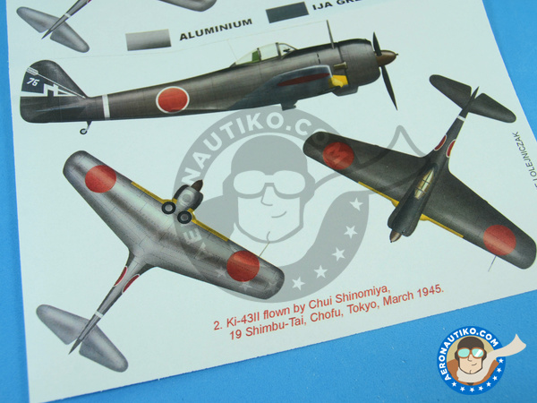 Image 3: Nakajima Ki-43 Hayabusa Oscar II | Masks in 1/48 scale manufactured by Montex Mask (ref. K48248)