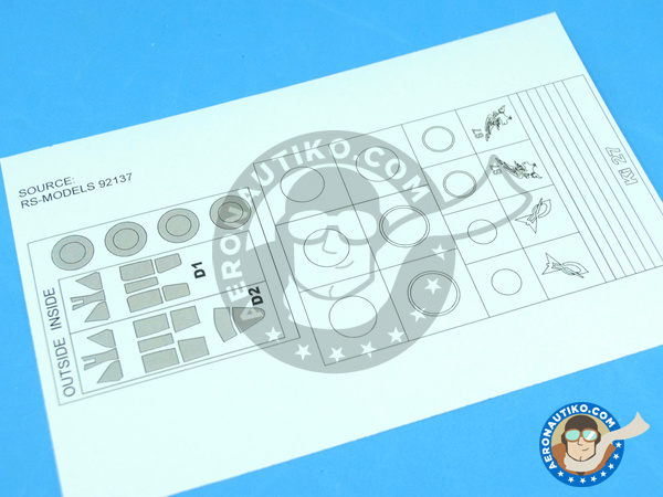 Image 2: Nakajima Ki-27 Nate | Masks in 1/48 scale manufactured by Montex Mask (ref. K48249)