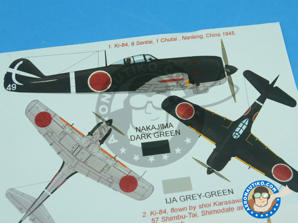 Image 3: Najakima Ki-84 | Masks in 1/48 scale manufactured by Montex Mask (ref. K48250)
