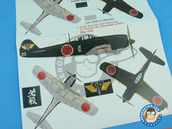 Image 4: Najakima Ki-84 | Masks in 1/48 scale manufactured by Montex Mask (ref. K48250)