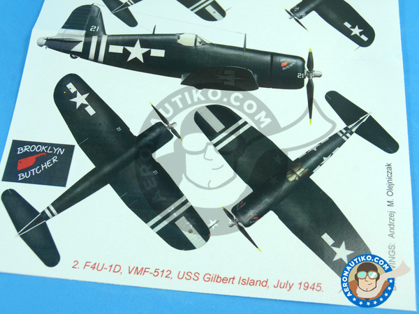 Image 3: Vought F4U Corsair 1D | Masks in 1/48 scale manufactured by Montex Mask (ref. K48251)