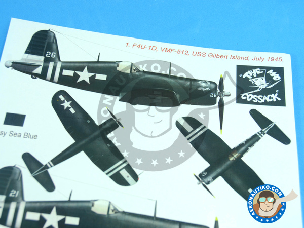 Image 4: Vought F4U Corsair 1D | Masks in 1/48 scale manufactured by Montex Mask (ref. K48251)