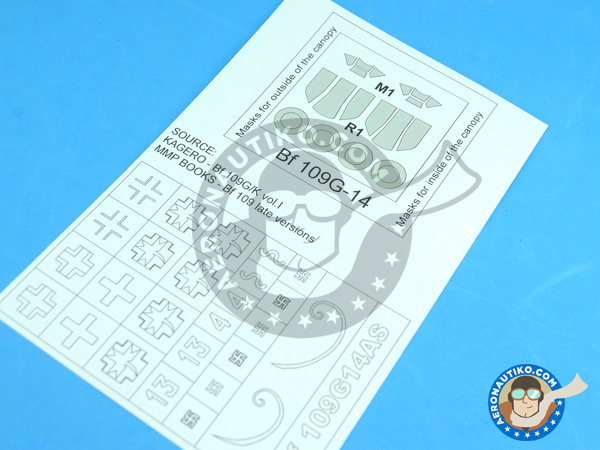Image 3: Messerschmitt Bf 109 G-14AS | Masks in 1/48 scale manufactured by Montex Mask (ref. K48252)