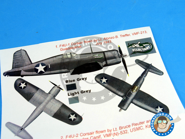 Image 3: Vought F4U Corsair 1 | Masks in 1/48 scale manufactured by Montex Mask (ref. K48253)