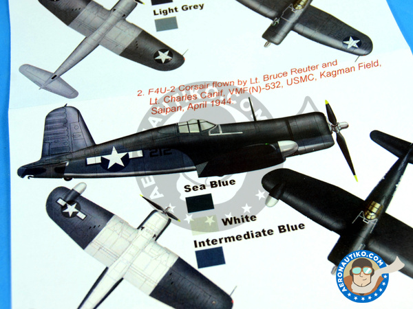 Image 4: Vought F4U Corsair 1 | Masks in 1/48 scale manufactured by Montex Mask (ref. K48253)