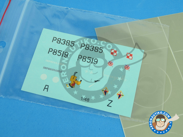 Image 1: Supermarine Spitfire Mk Iib | Masks in 1/48 scale manufactured by Montex Mask (ref. K48256)