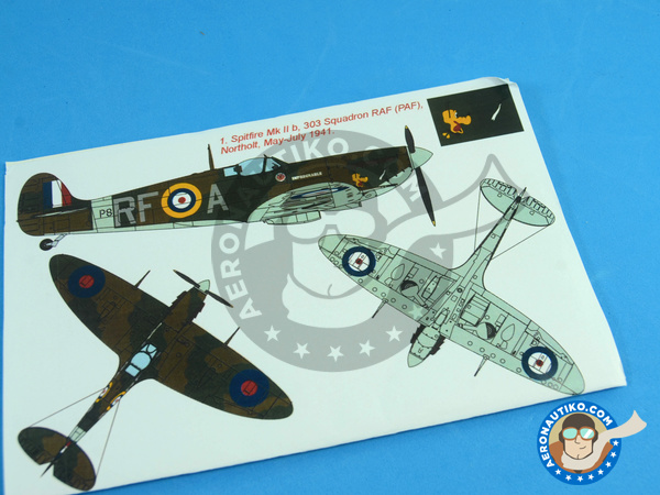 Image 3: Supermarine Spitfire Mk Iib | Masks in 1/48 scale manufactured by Montex Mask (ref. K48256)