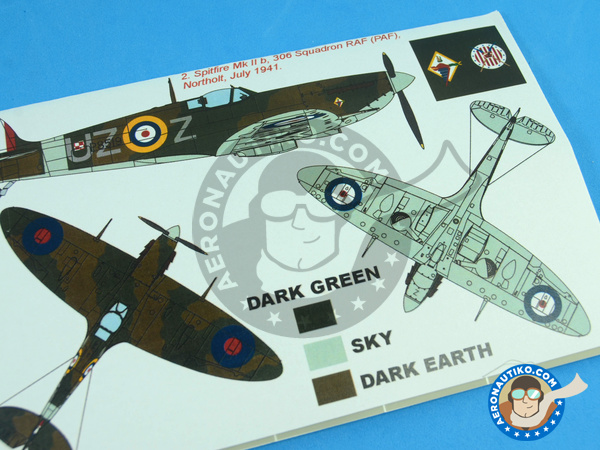 Image 4: Supermarine Spitfire Mk Iib | Masks in 1/48 scale manufactured by Montex Mask (ref. K48256)