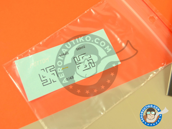 Image 1: Focke-Wulf Fw 190 Würger F-8 | Masks in 1/48 scale manufactured by Montex Mask (ref. K48261)