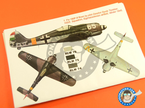 Image 3: Focke-Wulf Fw 190 Würger F-8 | Masks in 1/48 scale manufactured by Montex Mask (ref. K48261)