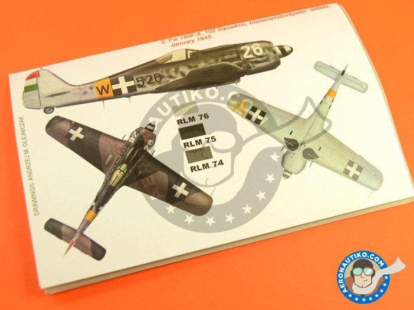 Image 4: Focke-Wulf Fw 190 Würger F-8 | Masks in 1/48 scale manufactured by Montex Mask (ref. K48261)