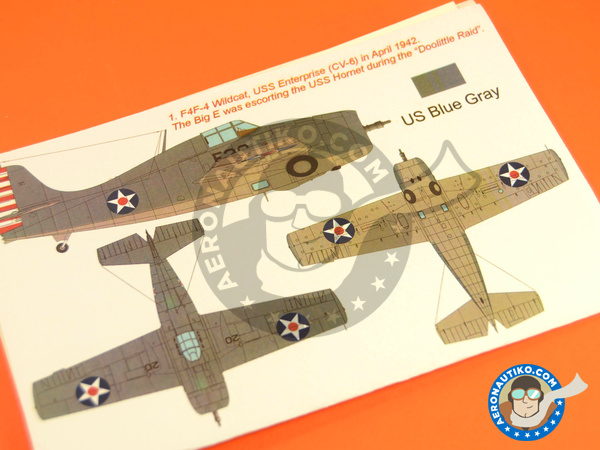 Image 2: Grumman F4F Wildcat | Masks in 1/48 scale manufactured by Montex Mask (ref. K48262)