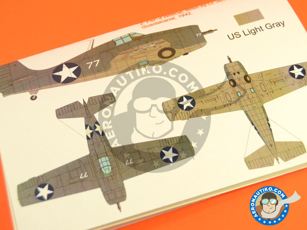 Image 3: Grumman F4F Wildcat | Masks in 1/48 scale manufactured by Montex Mask (ref. K48262)
