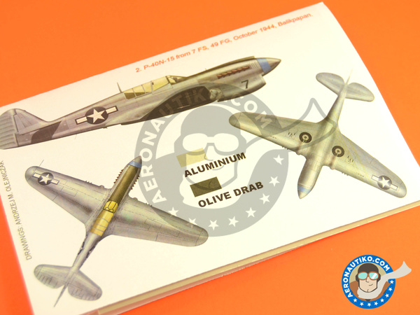 Image 4: Curtiss P-40 Warhawk N | Masks in 1/48 scale manufactured by Montex Mask (ref. K48263)