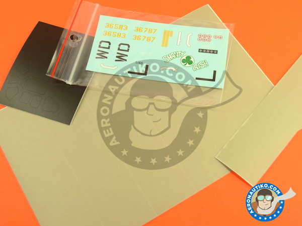 Image 2: North American P-51 Mustang B | Masks in 1/48 scale manufactured by Montex Mask (ref. K48267)