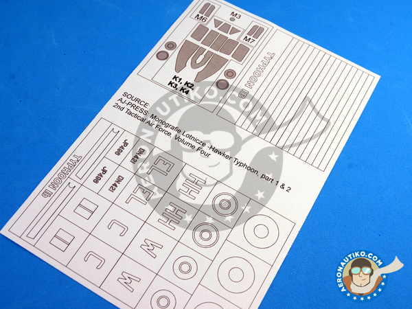 Image 3: Hawker Typhoon Mk Ib | Masks in 1/48 scale manufactured by Montex Mask (ref. K48270)