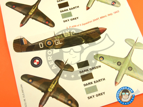 Image 2: Curtiss P-40 Warhawk M | Masks in 1/48 scale manufactured by Montex Mask (ref. K48277)