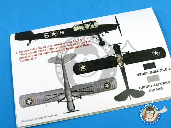 Image 7: Fieseler Fi 156 Storch C | Masks in 1/48 scale manufactured by Montex Mask (ref. K48289)
