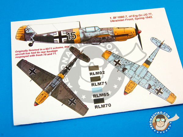 Image 4: Messerschmitt Bf 109 E-4/7 | Masks in 1/32 scale manufactured by Montex Mask (ref. KAM32184)