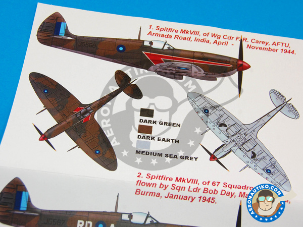 Image 5: Supermarine Spitfire Mk. VIII | Masks in 1/32 scale manufactured by Montex Mask (ref. KAM32187)