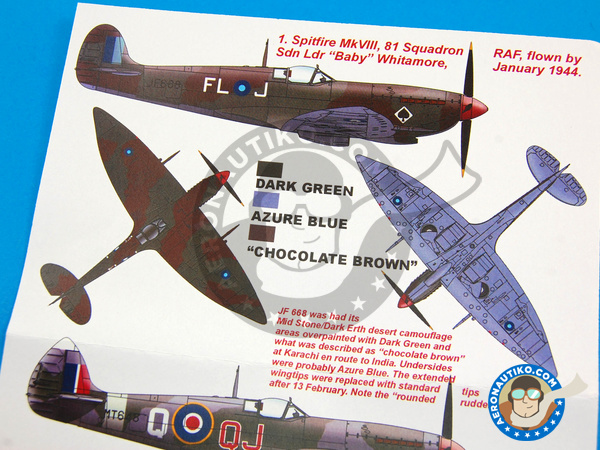 Image 4: Supermarine Spitfire Mk. VIII | Masks in 1/32 scale manufactured by Montex Mask (ref. KAM32188)