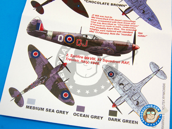 Image 5: Supermarine Spitfire Mk. VIII | Masks in 1/32 scale manufactured by Montex Mask (ref. KAM32188)