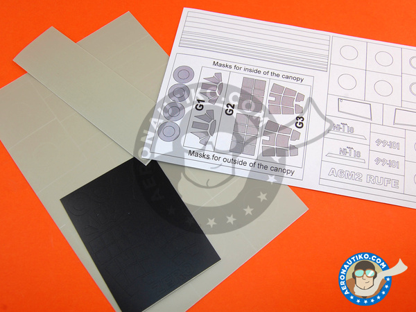 Image 2: Mitsubishi A6M Zero 2 Rufe | Masks in 1/48 scale manufactured by Montex Mask (ref. KAM48095)