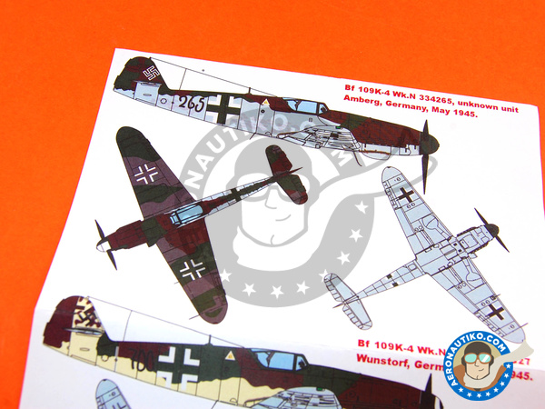 Image 7: Messerschmitt Bf 109 K-4 | Masks in 1/48 scale manufactured by Montex Mask (ref. KAM48096)