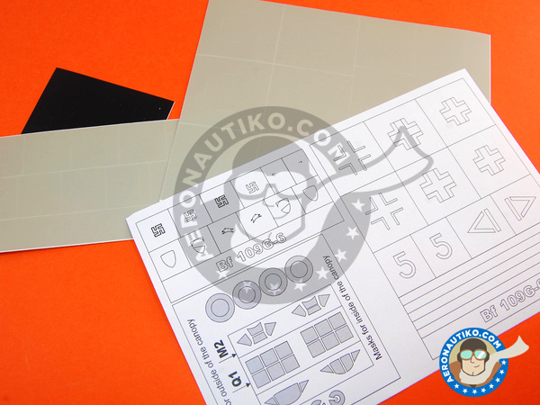 Image 2: Messerschmitt Bf 109 G-6 | Masks in 1/48 scale manufactured by Montex Mask (ref. KAM48097)