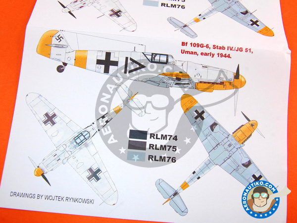 Image 5: Messerschmitt Bf 109 G-6 | Masks in 1/48 scale manufactured by Montex Mask (ref. KAM48097)